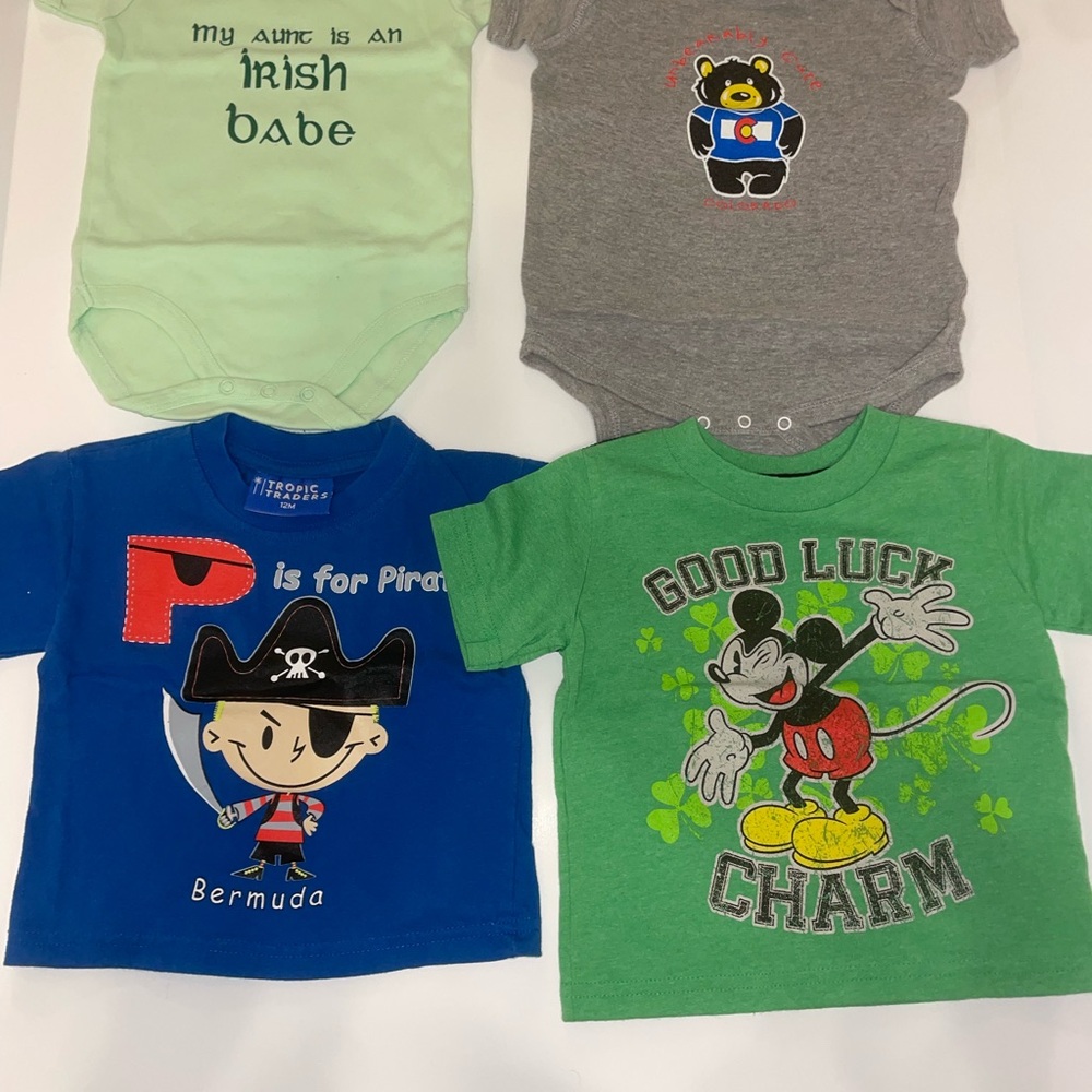 Graphic Baby Onesies and T-Shirts Set